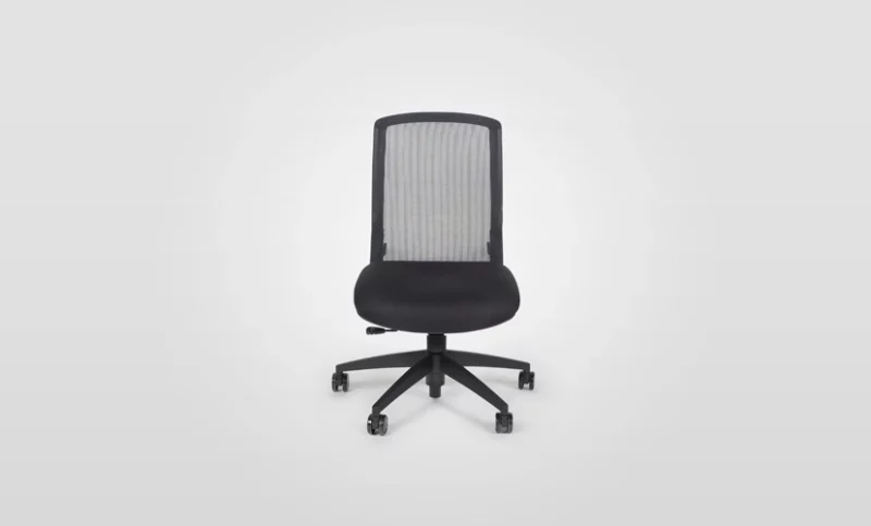 A black Neo office chair against a white background.