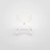 A white chair on a white background.