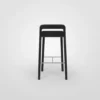 Black bar stool on a white background.