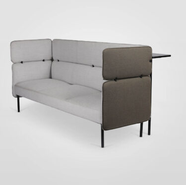 Adapt 3-Seat Midback Lounge With Rear Table | Designer Sofas