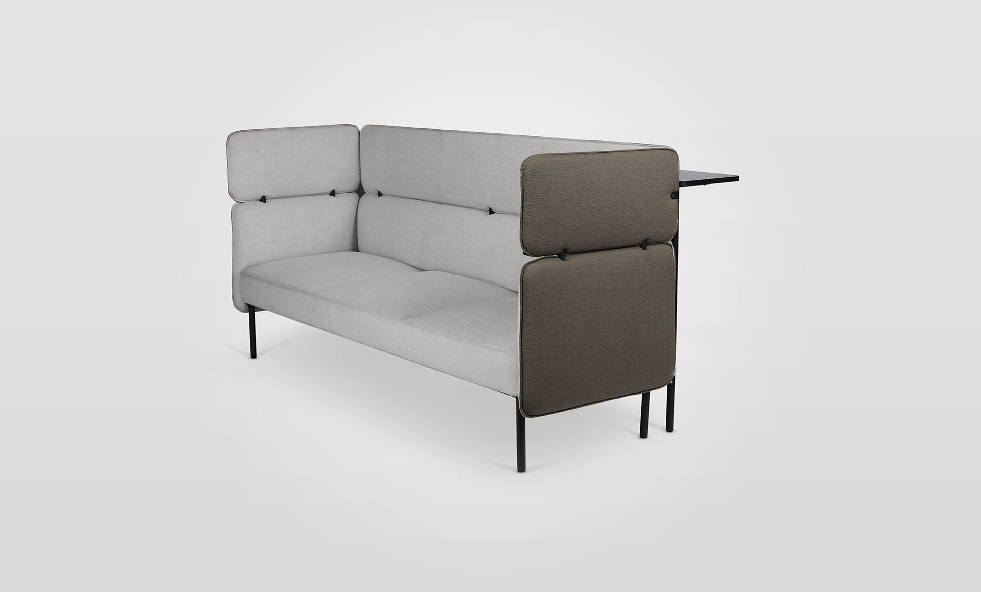 Adapt 3-Seat Midback Lounge With Rear Table - Image 4