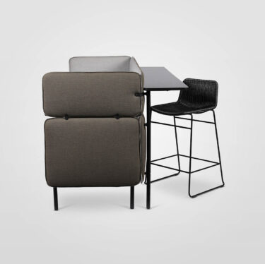 Adapt 3-Seat Midback Lounge With Rear Table | Designer Sofas