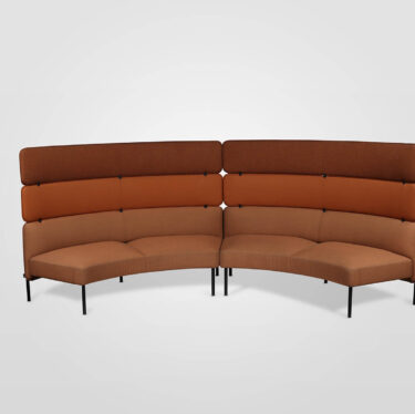 Adapt Midback Curved Lounge With Rear Table | Designer Sofas
