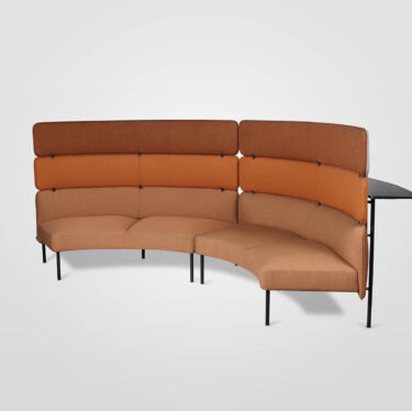 Adapt Midback Curved Lounge With Rear Table | Designer Sofas