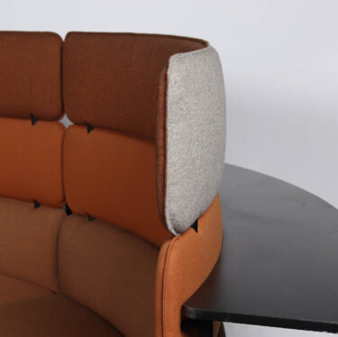 Adapt Midback Curved Lounge With Rear Table | Designer Sofas
