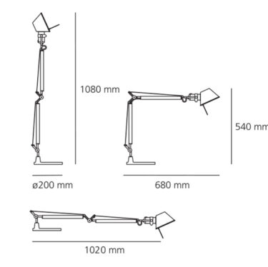 Tolomeo Mini Table Lamp – Black | Designer Desks